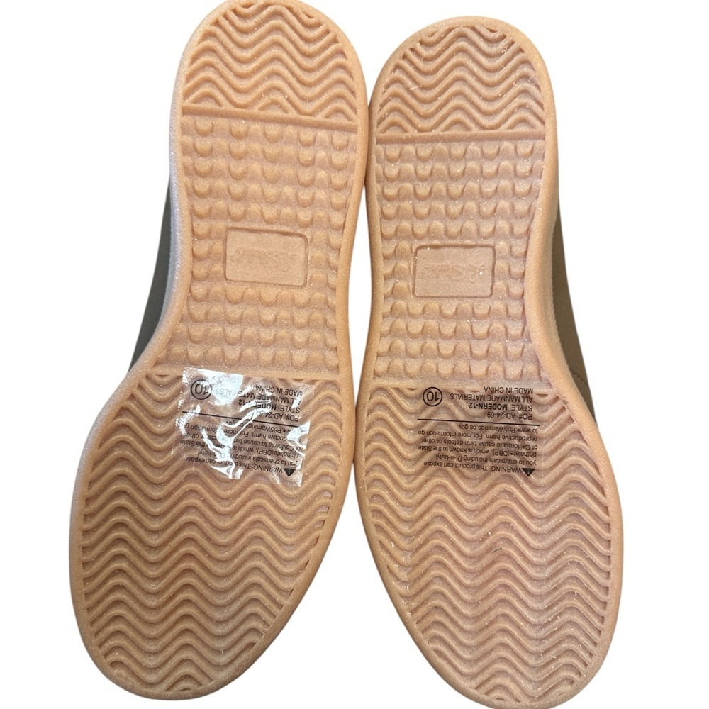 La Sheelah Modern Sneaker Size 10 Brown White Stripe Detail Lace Up Round Toe - Picture 8 of 11